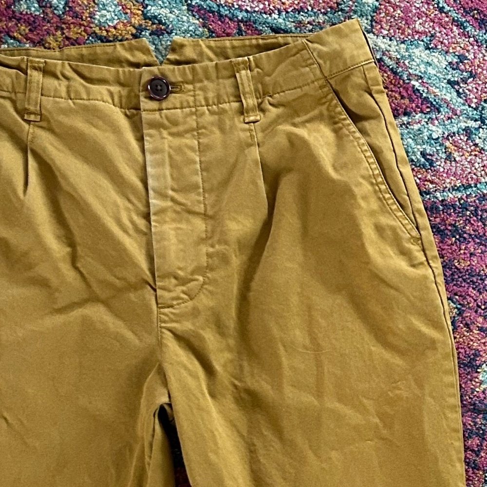 Alex Mill | Women’s Cognac Brown Pleat Front The Boy Pant Ankle Chino Pants Sz 4 - Picture 8 of 16